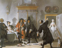 Cornelis Troost The Mathematicians or the Young Lady Who Ran Away: the Dispute Between Doctors Raasbollius and Urinaal