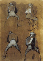 Edgar Degas Four Studies of a Jockey