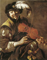 Hendrick ter Brugghen Youth Playing a Violin