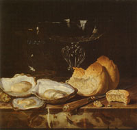 Hendrick de Fromantiou Still Life with Oysters