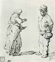 Rembrandt Beggar and Beggar Woman