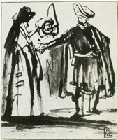 Rembrandt Group of Four Orientals Standing