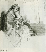 Rembrandt The Virgin and Child Seated near a Window