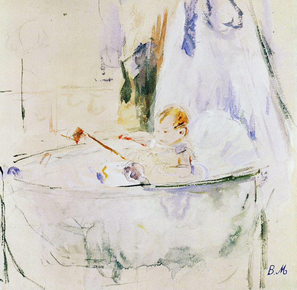 Berthe Morisot - Baby in the Cradle, Julie