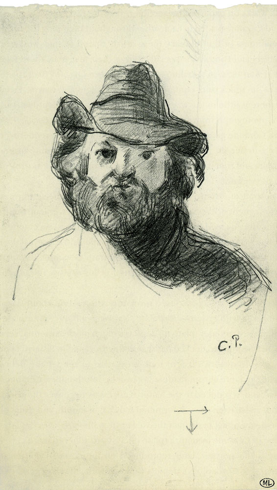 Camille Pissarro - Portrait of Cézanne in a hat