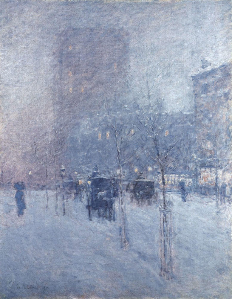 Childe Hassam - Late afternoon, New York: Winter
