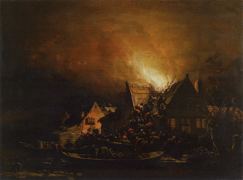 Egbert van der Poel - Burning Barn