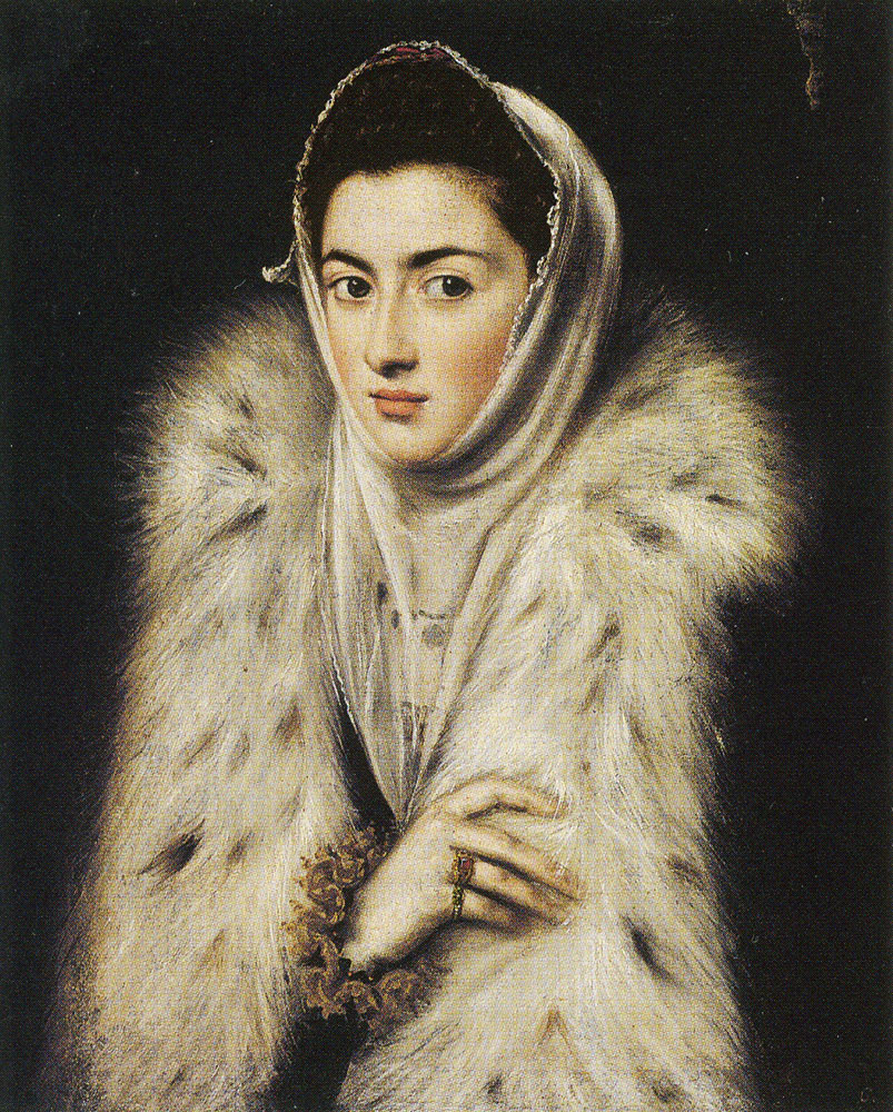El Greco (also attributed to Sofonisba Anguissola) - Lady in a Fur Wrap