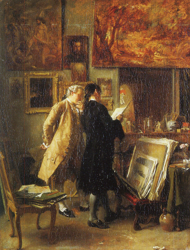 Ernest Meissonier - An Artist showing his Work