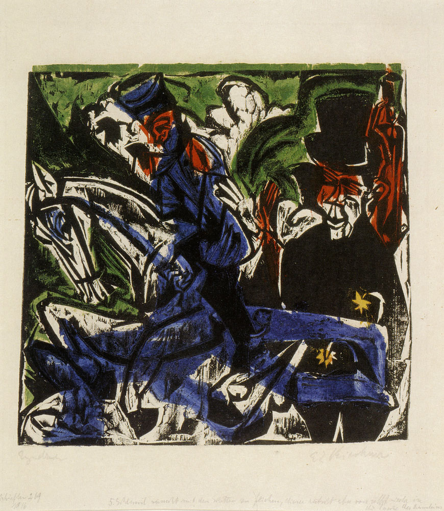 Ernst Ludwig Kirchner - Schlemihl's Meeting with the Little Gray Man on the Country Road