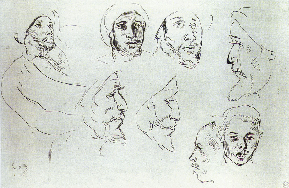 Eugène Delacroix - Heads of Arabs