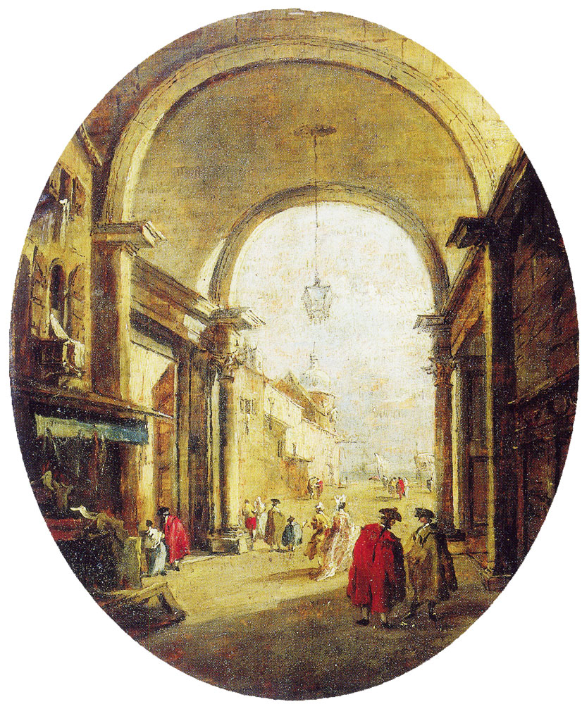 Francesco Guardi - Capriccio with the Archway of the Torre dell'Orologio