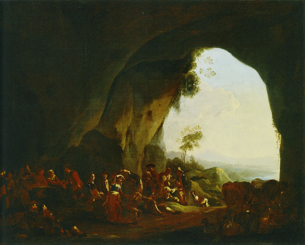 Jan Miel - Italian Peasants in a Cave