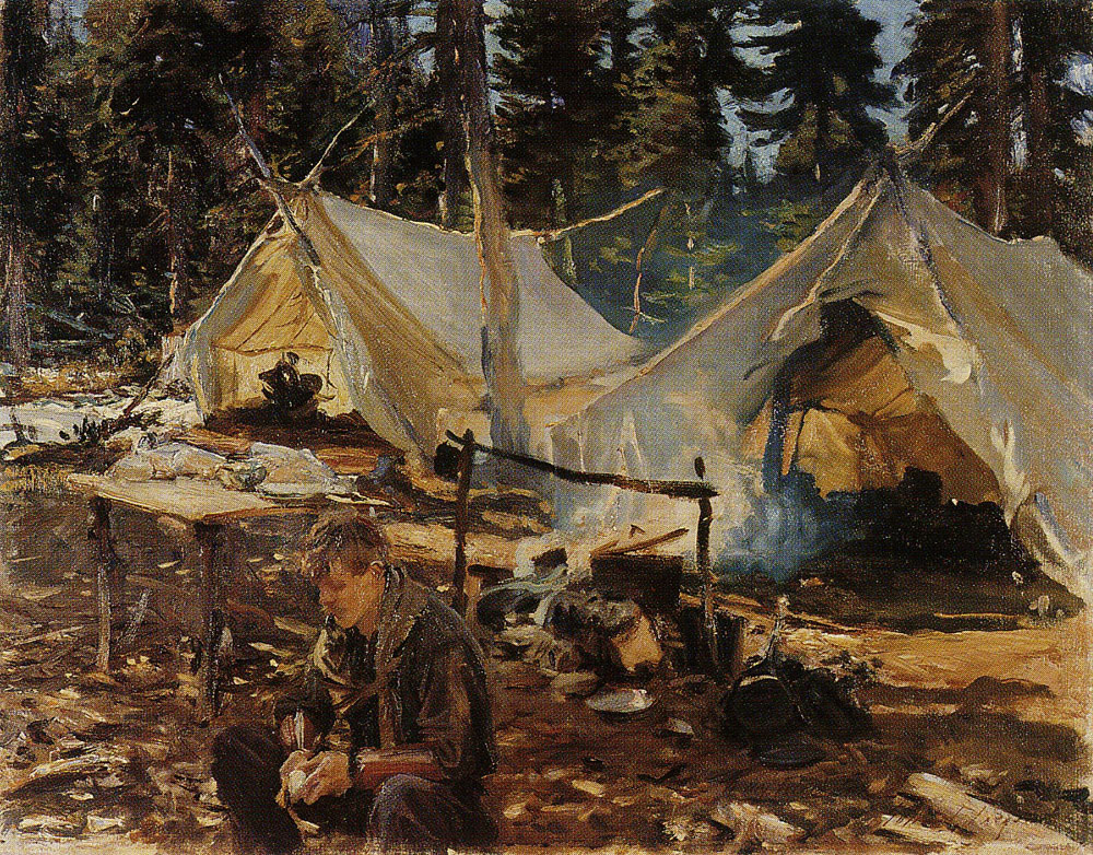 John Singer Sargent - Tents at Lake O'Hara