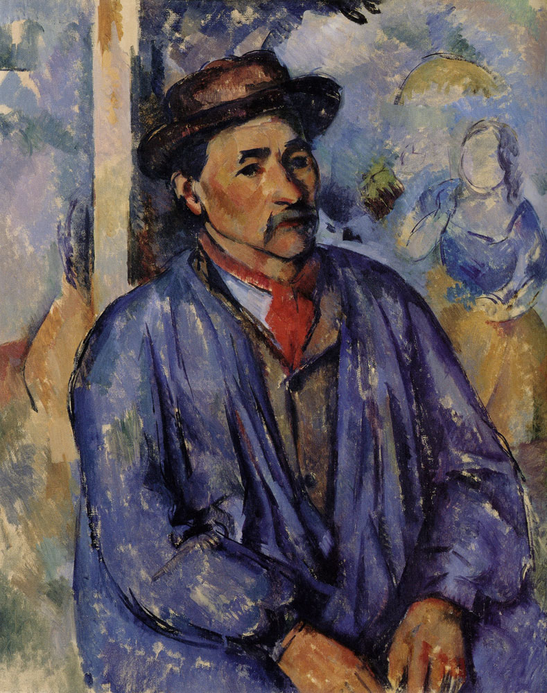 Paul Cézanne - Peasant in a blue smock