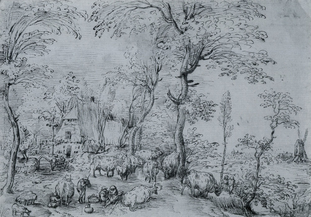 Pieter Bruegel the Elder - Cows near a cottage