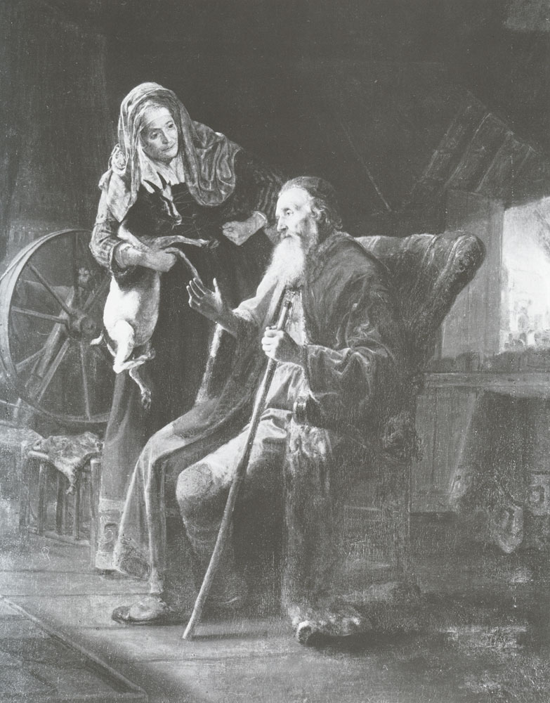 Anonymous School of Rembrandt - The Blind Tobit and Anna with the Goat