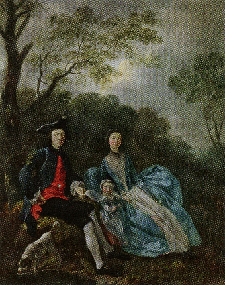 Thomas Gainsborough - Portrait of the Artist with Wife and Daughter Outside