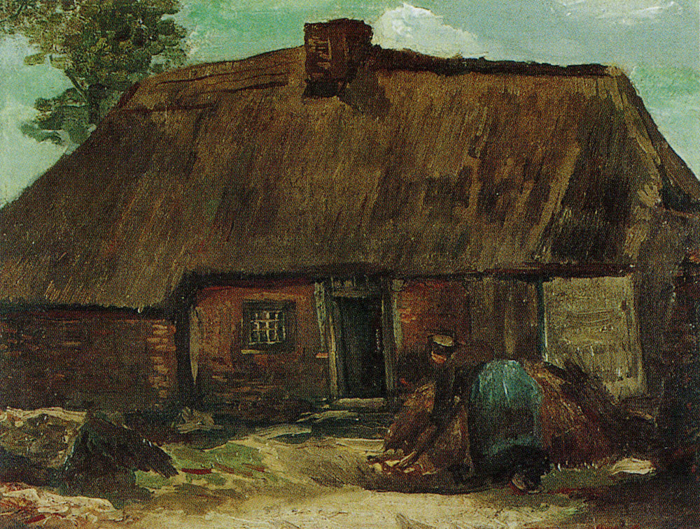 Vincent van Gogh - Cottage with woman digging