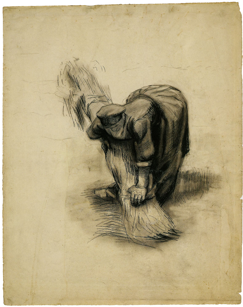Vincent van Gogh - Peasant woman binding sheaves