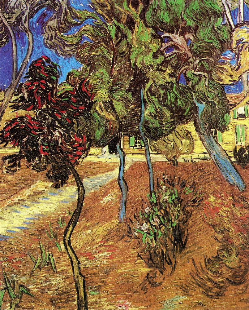 Vincent van Gogh - Trees in the Garden of Saint-Paul Hospital