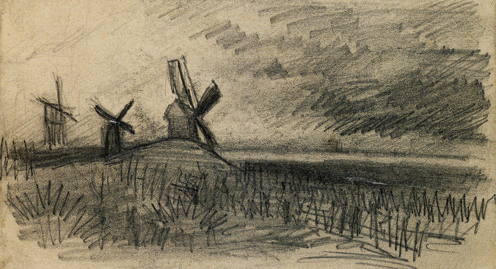 Vincent van Gogh - Windmills at Montmartre