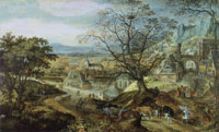 Jacob Savery Landscape with a village