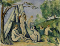 Paul Cézanne Bathers before a tent