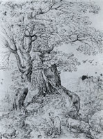 Copy after Pieter Bruegel the Elder Trees with goats