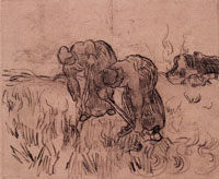 Vincent van Gogh Two women digging