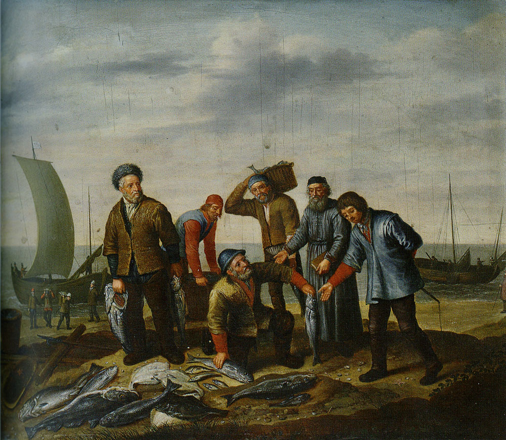 Abraham Hendricksz. Carré - Fish Sellers at a Beach