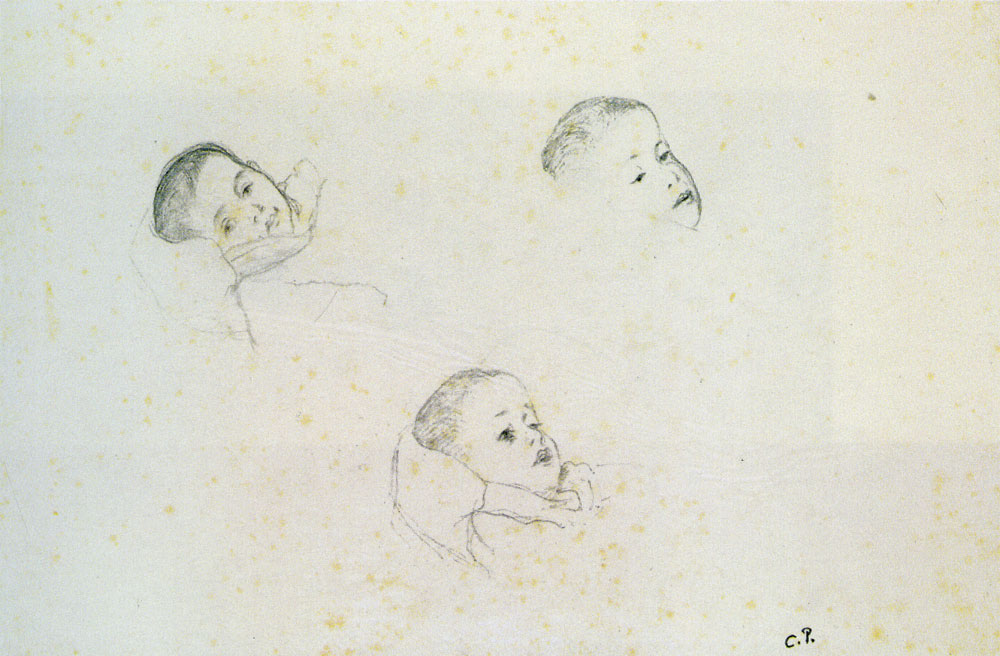 Camille Pissarro - Three studies of Lucien as a baby