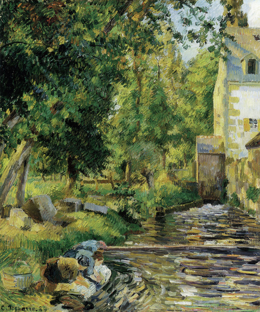 Camille Pissarro - Washing house and mill at Osny