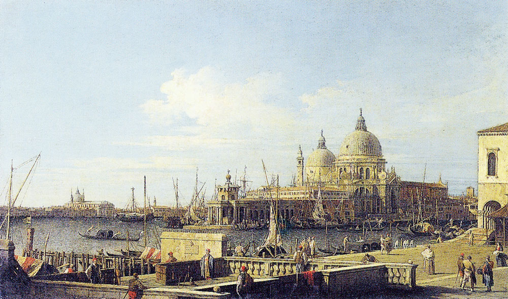 After Canaletto - Venice: the Dogana and Santa Maria della Salute from the Molo