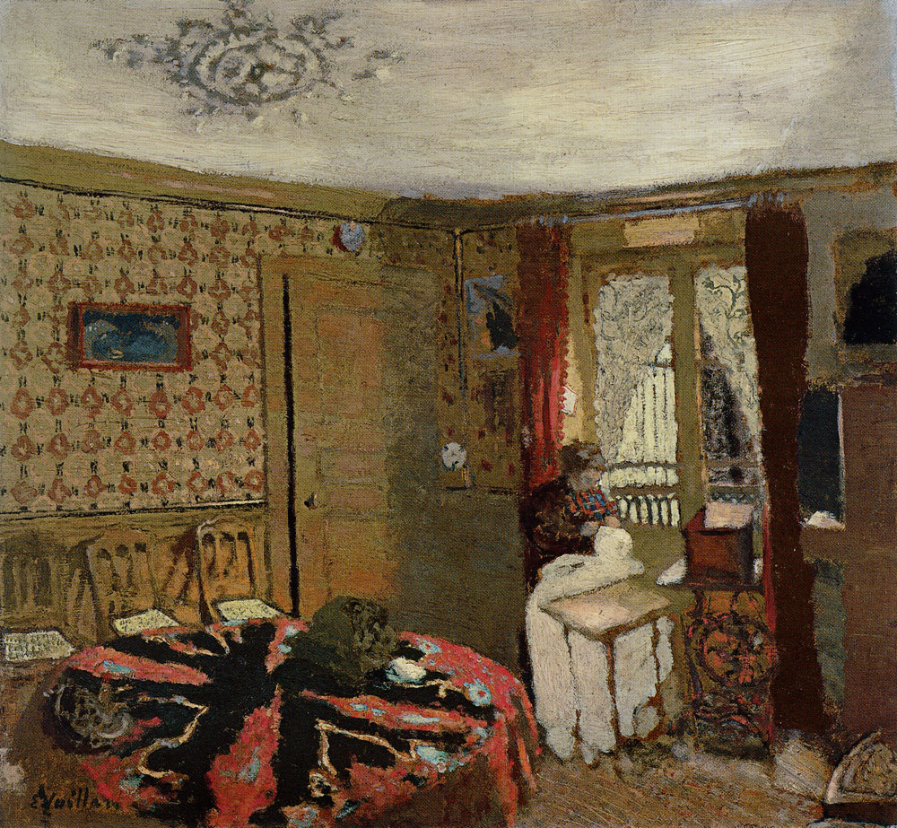 Edouard Vuillard - Mme Vuillard Sewing by the Window, rue Truffaut