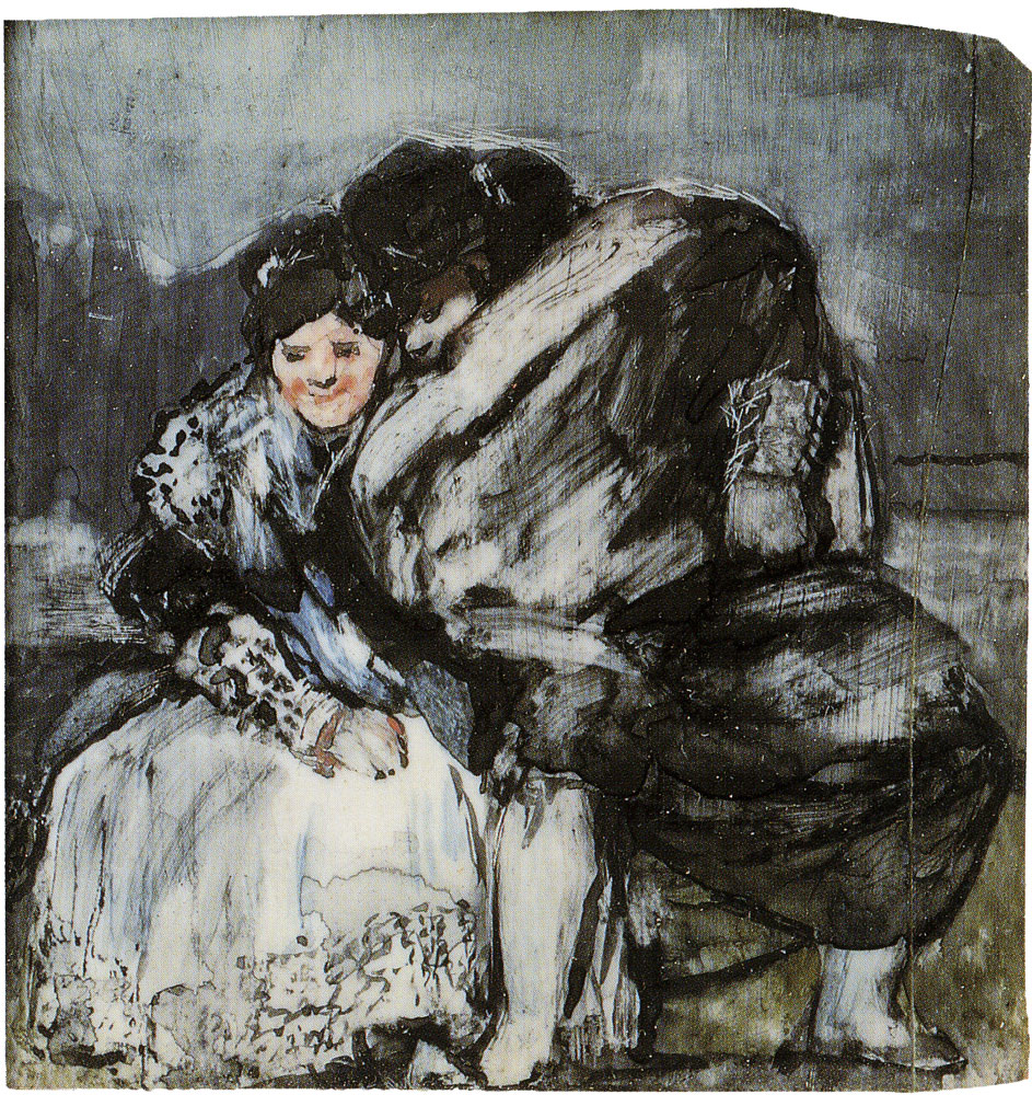 Francisco Goya - A Seated Majo and Maja