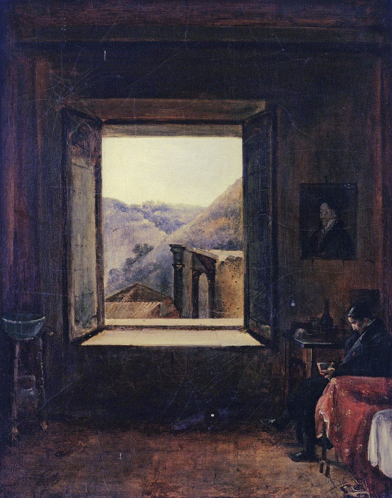 François-Marius Granet - Man Reading at a Window
