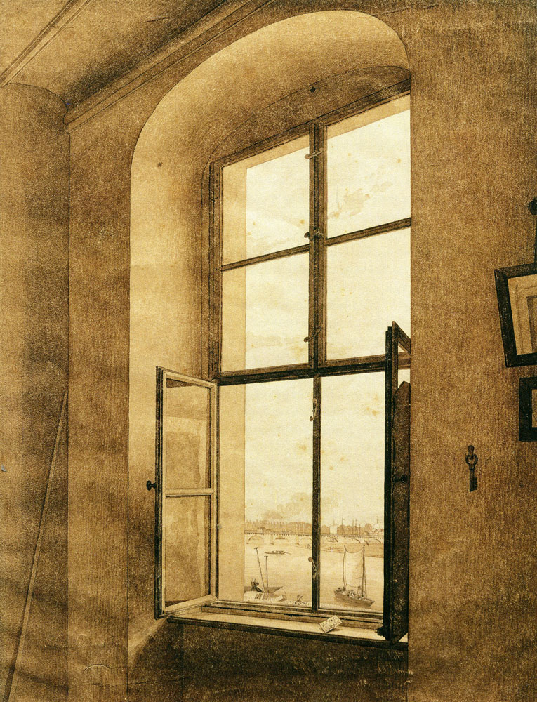 Caspar David Friedrich - View from the Artist's Studio, Window on the Left