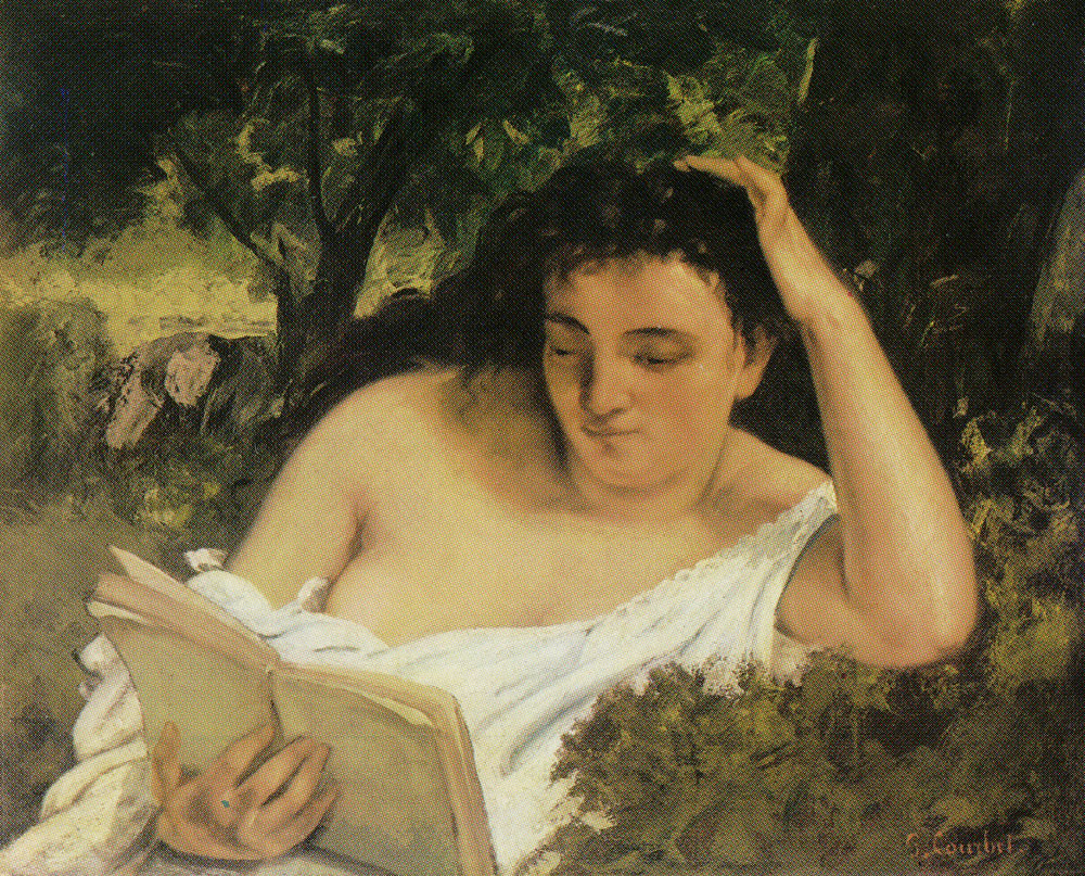Gustave Courbet - A young woman reading