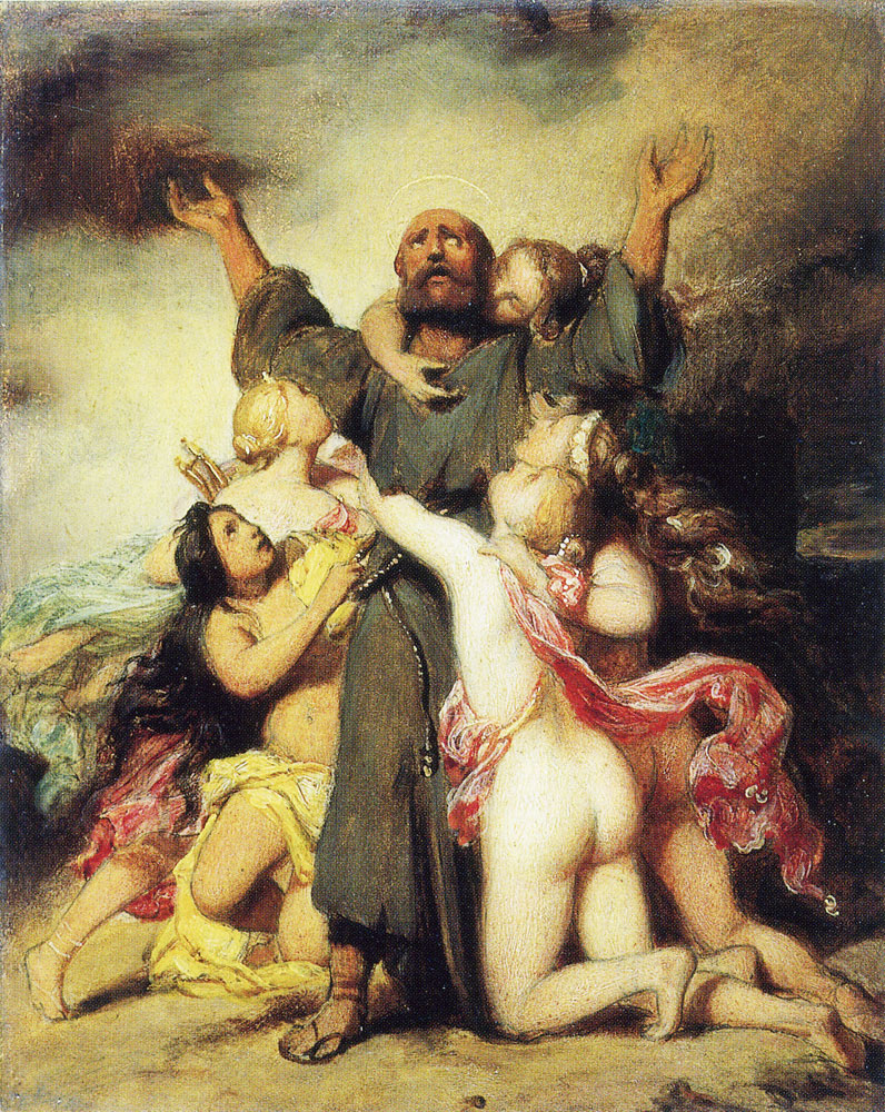 Hippolyte Delaroche - The Temptation of Saint Anthony