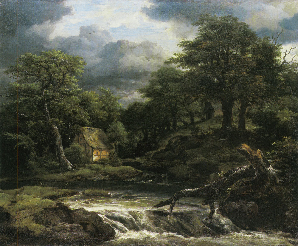 Jacob van Ruisdael - Forest landscape with Waterfall