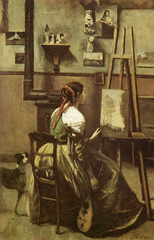 Jean Baptiste Camille Corot - The artist's studio