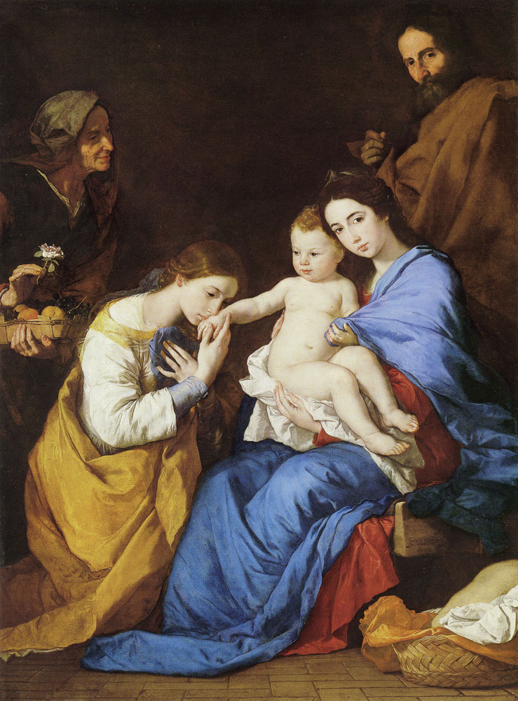 Jusepe de Ribera - The Holy Family with Saints Anna and Catherine of Alexandria