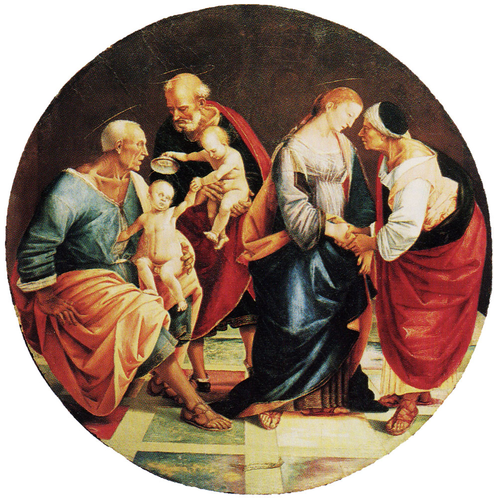 Luca Signorelli - The Holy Family with Zacharias, Elisabeth and John the Baptist