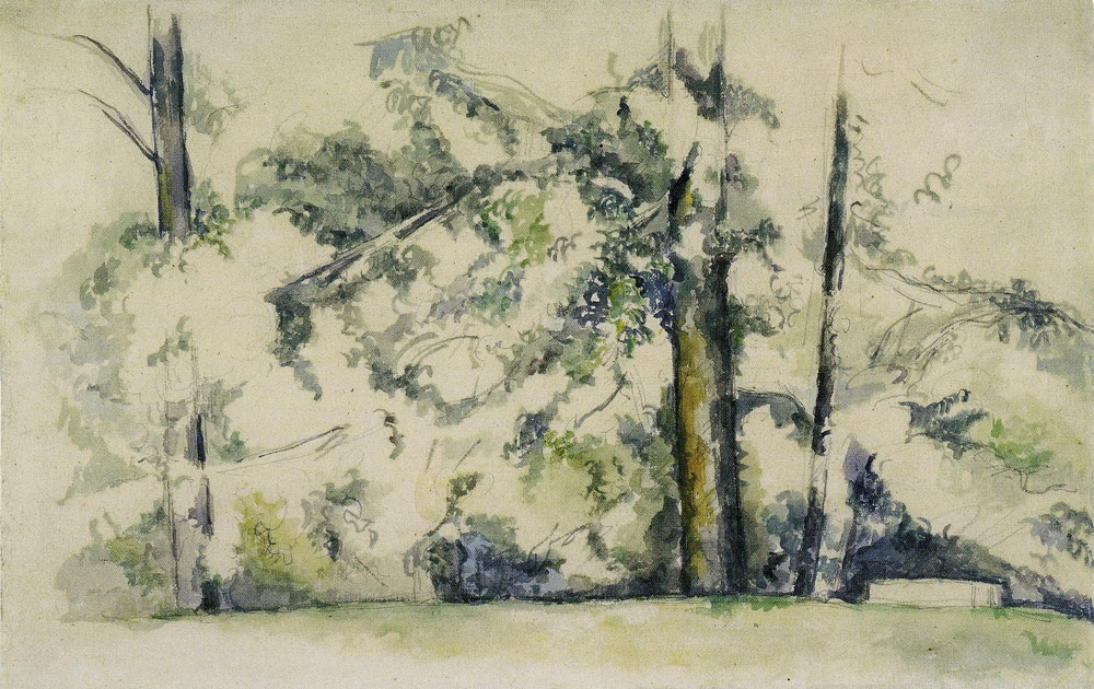 Paul Cézanne - Large trees at the Jas de Bouffan