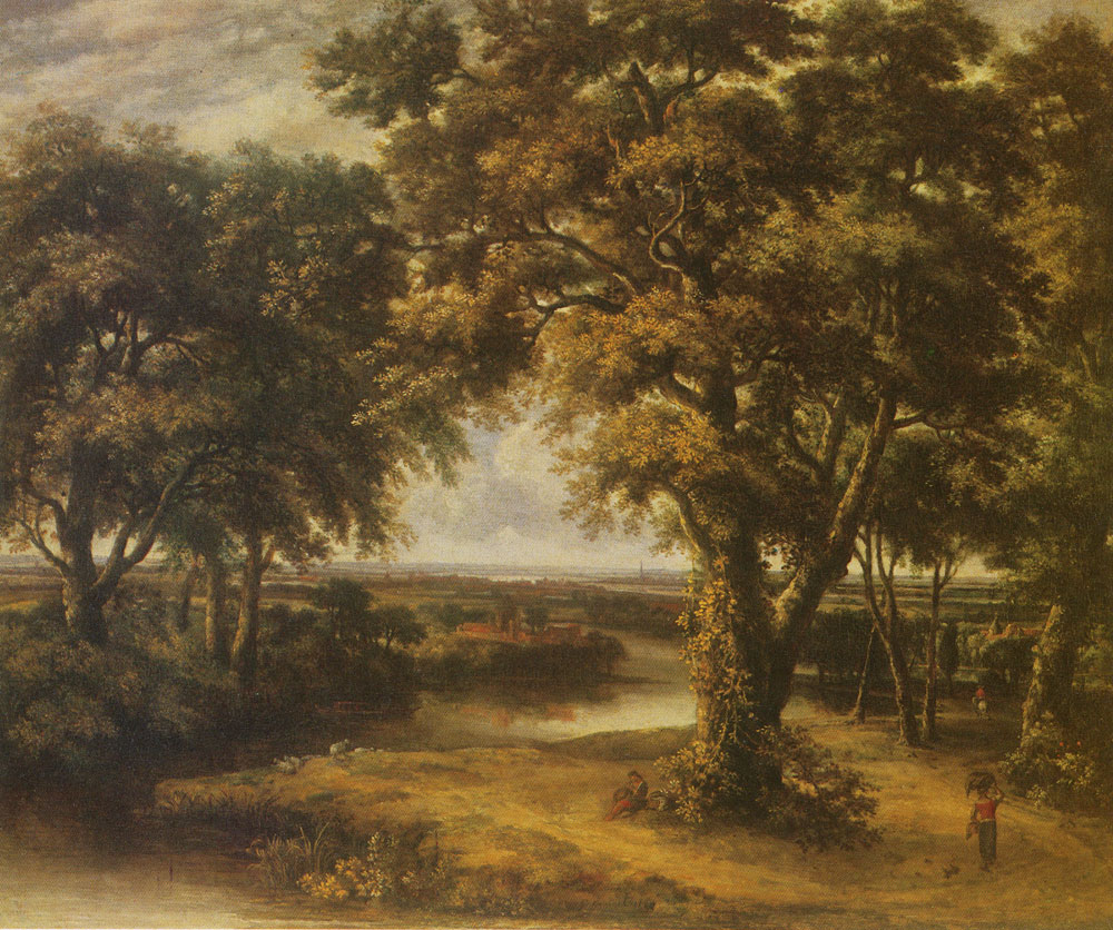 Philips Koninck - Trees near a river