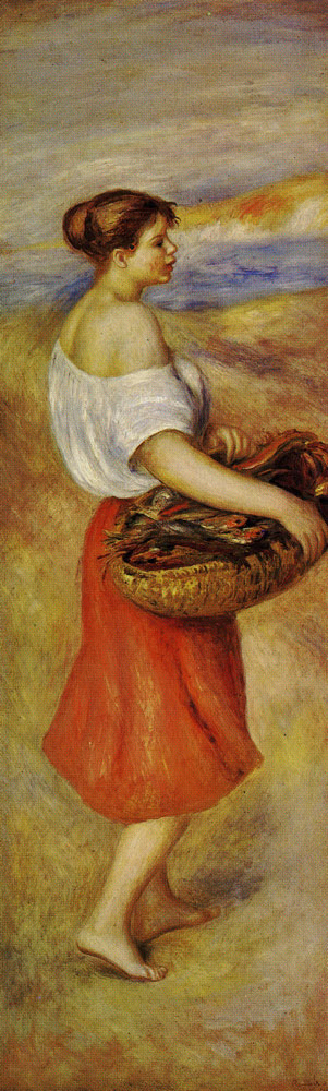 Pierre-Auguste Renoir - Girl with a basket of fish