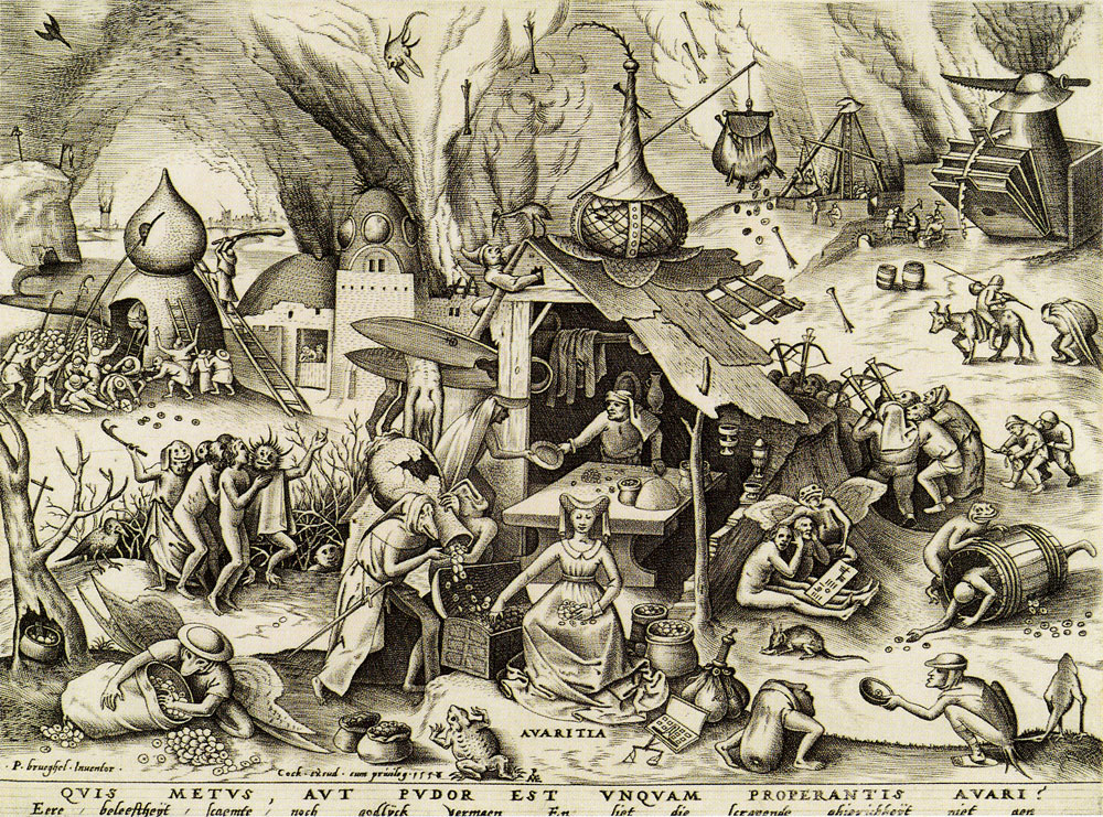 Pieter van der Heyden after Pieter Bruegel - Avarice
