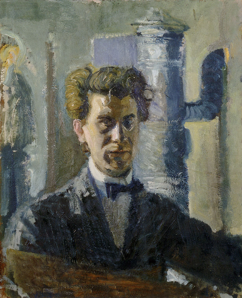 Richard Gerstl - Self-portrait in front of a stove