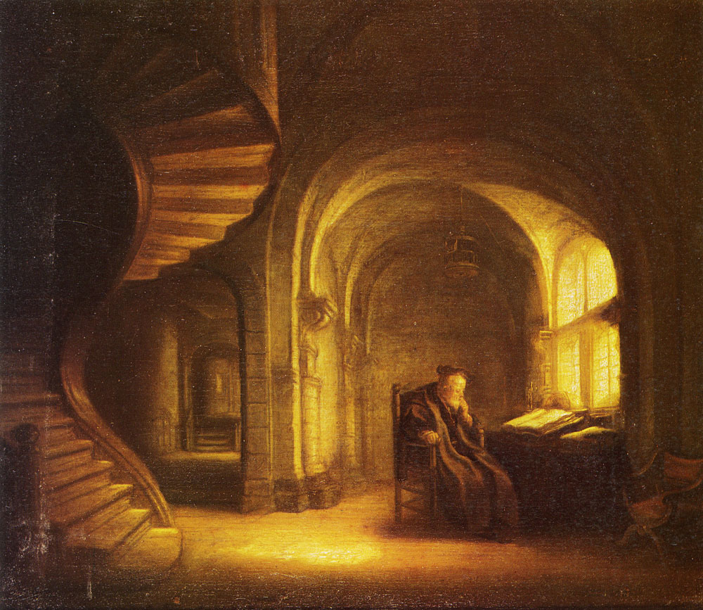 Salomon Koninck - A scholar in his study